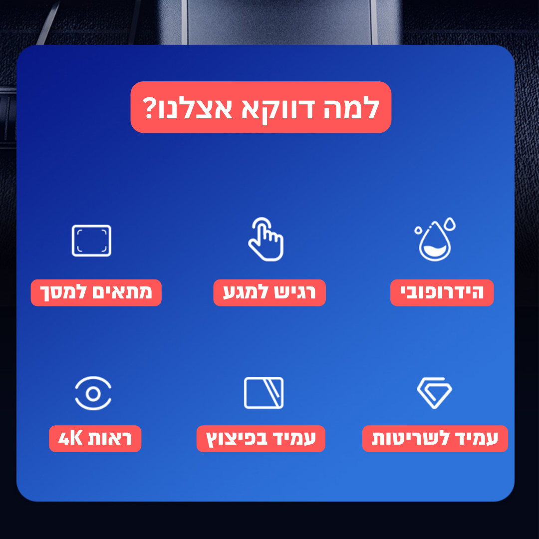 מגן מסך זכוכית לטסלה מודל 3/Y/X/S